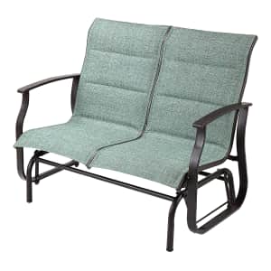 Mainstays Highland Knolls Glider Loveseat for $135 Mainstays Highland Knolls Glider Loveseat for $135