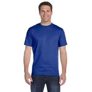 Hanes Men's Beefy-T Crewneck Short-Sleeve T-Shirt, Deep Royal - Large Tall for $7