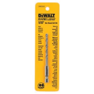 DEWALT DW2555 5/32-Inch Hex Shank Drill Bit,Black for $15