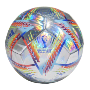 adidas Al Rihla Training Hologram Foil Soccer Ball for $18
