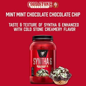BSN Syntha-6 Whey Protein Powder, Cold Stone Creamery- Mint Mint Chocolate Chocolate Chip Flavor, for $42