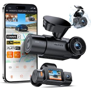 Vantrue 3-Channel Dash Cam for $190