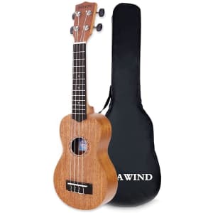 Huawind 21" Beginners Mahogany Soprano Ukulele for $25 Huawind 21" Beginners Mahogany Soprano Ukulele for $25