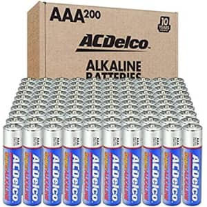 ACDelco AAA Alkaline Battery 200-Pack for $40 ACDelco AAA Alkaline Battery 200-Pack for $40