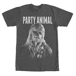 Star Wars Men's Party T-Shirt, Charcoal Heather, Large for $20