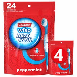 Colgate Max Fresh Wisp Disposable Mini Travel Toothbrushes 96-Pack for $17