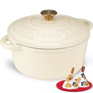 Overmont 5.5-Quart Enameled Cast Iron Dutch Oven for $45 Overmont 5.5-Quart Enameled Cast Iron Dutch Oven for $45
