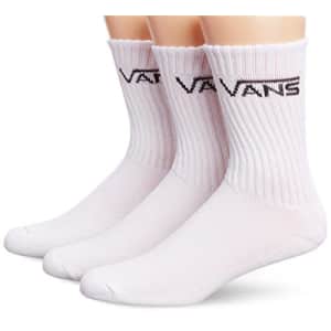 VANS Classic Crew Socks (6.5-9, White) for $27 VANS Classic Crew Socks (6.5-9, White) for $27