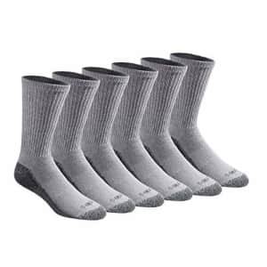 Dickies Men's Dri-Tech Moisture Control Crew Multipack Socks, White (12 ...