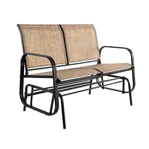 Amazon Basics Outdoor 2-Person Patio Sling Glider Chair - Brown for $120