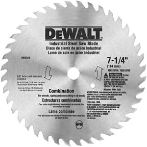 DEWALT DW3325 7-1/4-Inch 40 Tooth ATB Combination Saw Blade with 5/8-Inch and Diamond Knockout for $6