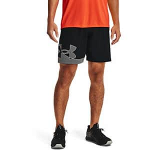 Under Armour Men's Woven Graphic Shorts, Black (001)/White, 4X-Large for $17