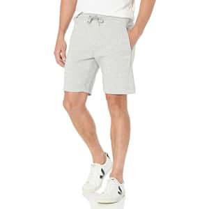 BOSS Men's Regular Fit Jersey Shorts, Cement Melange Grey, Medium for $84