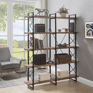 Merax 5 Tier Bookcase Industrial Etagere Bookshelf for Bedroom, Home Office Furniture with Hutch, Storage for $157
