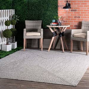 nuLOOM Lefebvre Braided Indoor/Outdoor Area Rug, 5' x 8' Oval, Light Grey for $135 nuLOOM Lefebvre Braided Indoor/Outdoor Area Rug, 5' x 8' Oval, Light Grey for $135