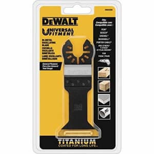 DEWALT Oscillating Tool Blade for Wood with Nails, Wide, Titanium (DWA4204) for $15 DEWALT Oscillating Tool Blade for Wood with Nails, Wide, Titanium (DWA4204) for $15