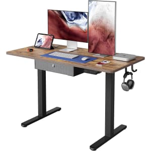 Fezibo 48" x 24" Standing Desk w/ Drawer for $160