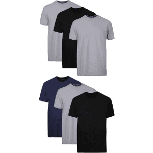 Hanes Men's Cotton T-Shirts 6-Pack for $15