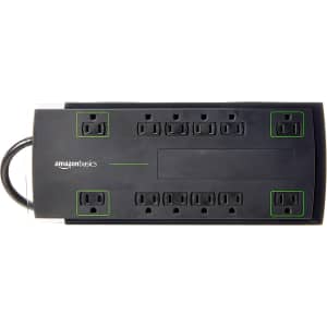 AmazonBasics 12-Outlet Power Strip Surge Protector for $15