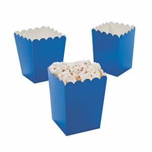 Fun Express Mini Blue Popcorn Boxes (24 pc) - Party Supplies - Containers & Boxes - Paper Boxes - 24 Pieces for $12
