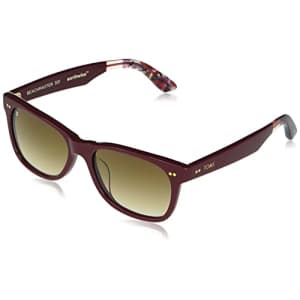 TOMS Bellini Round Sunglasses, Earthwise Plum Maroon/Solid Brown, 52-18-147 for $55