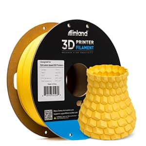 Inland Matte PLA Filament for 3D Printers, Yellow - 3D Printing Matte PLA 1.75mm Roll, 1kg for $22