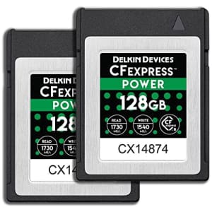 Delkin Devices 128GB Power CFexpress Type B Memory Cards (2PK) for $219