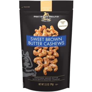Squirrel Brand 3.5-oz. Sweet Brown Butter Cashews for $2.60 via Sub & Save Squirrel Brand 3.5-oz. Sweet Brown Butter Cashews for $2.60 via Sub & Save