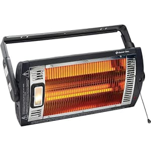 Comfort Zone CZQTV5M Ceiling Mounted Radiant Quartz Heater with Halogen Light Included for $48
