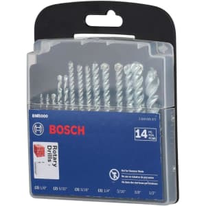 Bosch 14-Piece Fast Spiral Rotary Masonry Carbide Tip Bits for $16