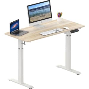 SHW 48" Memory Preset Electric Height Adjustable Standing Desk for $120