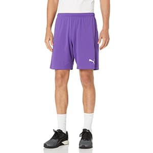 PUMA Men's Liga Shorts, Prism Violet/White, L for $11 PUMA Men's Liga Shorts, Prism Violet/White, L for $11