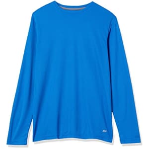 Amazon Essentials Men's Performance Tech Long-Sleeve T-Shirt, Royal Blue, 3X-Large Big for $13