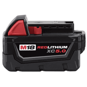 Milwaukee M18 RedLithium XC5.0 5Ah Extended Capacity Battery Pack: free w/ tool purchase