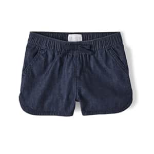 The Children's Place Girls' Denim Pull on Shorts, Holly Wash, 4 for $10