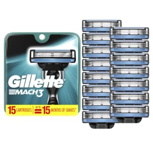 Gillette Mach3 Mens Razor Blade Refills 15-Count for $30