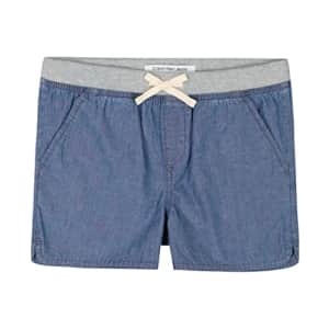 Calvin Klein Girls' Lightweight Denim Pull-On Shorts, Medium Chambray, 16 for $12