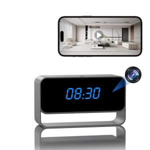 HiSpyCam Hidden Camera Clock for $28