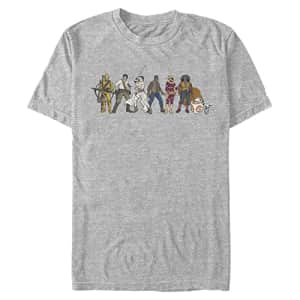 STAR WARS Big & Tall Rise of Skywalker Resistance Lineup Men's Tops Short Sleeve Tee Shirt, Black, for $8