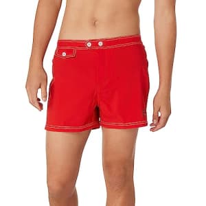 Speedo Men's Standard Swim Trunk Short Length Beachsider Solid, High Risk Red, Small for $37 Speedo Men's Standard Swim Trunk Short Length Beachsider Solid, High Risk Red, Small for $37