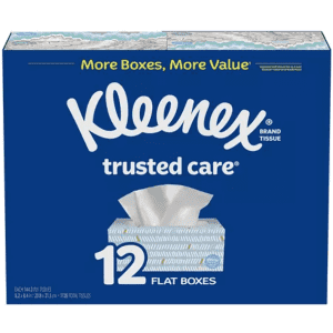 Kleenex Trusted Care 144-Count Everyday Facial Tissue Box 12-Pack for $12 Kleenex Trusted Care 144-Count Everyday Facial Tissue Box 12-Pack for $12