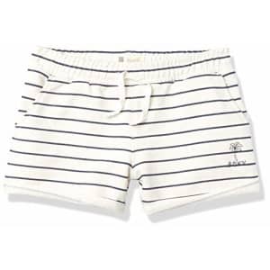 Roxy Girls' Bahia Playa Fleece Shorts, Snow White Kuta Stripes, 4 for $15
