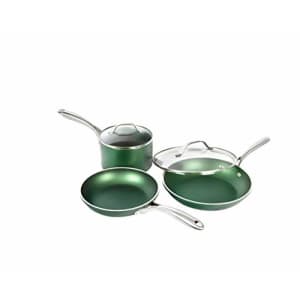 Granitestone Green 5 Piece Nonstick Cookware Pots & Pans Set with Ultra Durable Mineral & Diamond for $69
