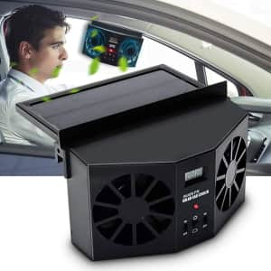 Solar Powered Car Cooling Fan for $23