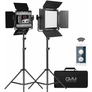 GVM Great Video Maker Bi-Color LED Camera Light Kit 2-Pack with App Control for $220