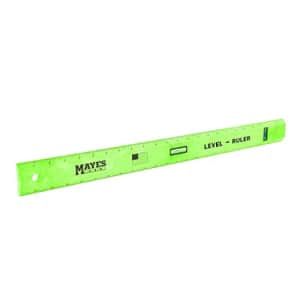 Great Neck Mayes 10743 Polystyrene Level Rule, 24 Inch Leveler Tool, Straight Edge, Easy to Read Center for $26