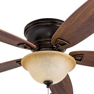 Honeywell 50517-01 Quick-2-Hang Hugger Ceiling Fan, 52 Dimmable LED Sunset Fixture, Easy for $97 Honeywell 50517-01 Quick-2-Hang Hugger Ceiling Fan, 52 Dimmable LED Sunset Fixture, Easy for $97