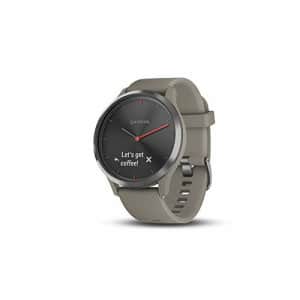 Garmin vvomove HR, Hybrid Smartwatch for Men and Women, Black w/Sandstone Silicone Band, for $130