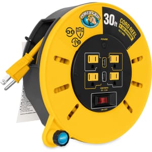 Camco Power Grip 30-Foot Extension Cord Reel w/ USB Charging Ports for $41