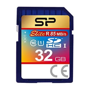Silicon Power 32GB SDHC R85MB/s C10 UHS-1 Elite Memory Card (SP032GBSDHAU1V10) for $14